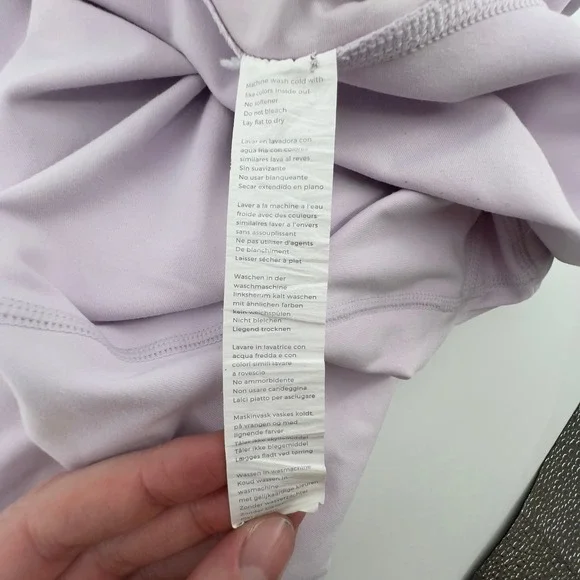 Fabletics Women XXL Oasis PureLuxe High-Waisted 7/8 Legging Lilac Athleisure Gym - Picture 8 of 8